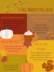 5 Fall Marketing Ideas infographic