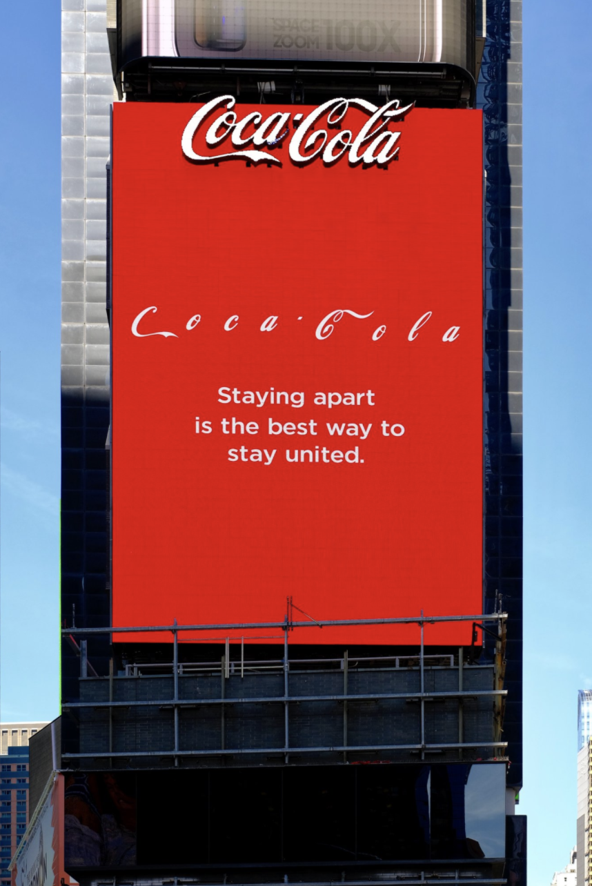 Coca-cola Stay Apart Together Billboard