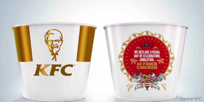 KFC royal wedding chicken buckets