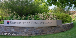 Exterior image of the University of Pennsylvania sign.